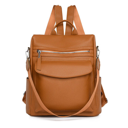 Anti Theft Travel Backpack Large Capacity School Bags For Teenage Girls Mochila 2024 New High Quality PU Leather Women Backpack