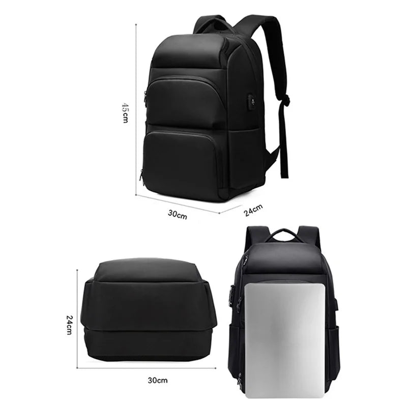 Anti-theft Casual Men's Backpack USB Oxford Cloth Material Multifunctional Large-capacity outdoor Travel Computer Student Bag