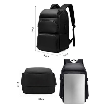 Anti-theft Casual Men's Backpack USB Oxford Cloth Material Multifunctional Large-capacity outdoor Travel Computer Student Bag