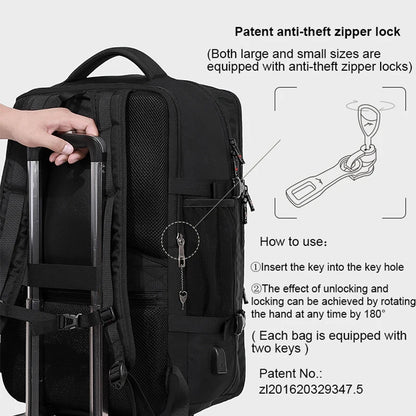 Anti-theft Expandable 15.6 Inch Laptop Backpack Men Waterproof Multifunctional Backpack Business Mochila USB Charging School Bag