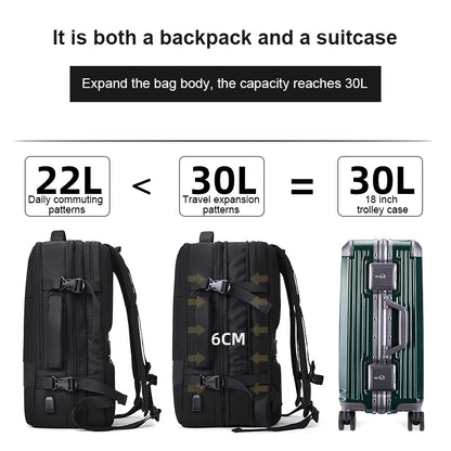 Anti-theft Expandable 15.6 Inch Laptop Backpack Men Waterproof Multifunctional Backpack Business Mochila USB Charging School Bag
