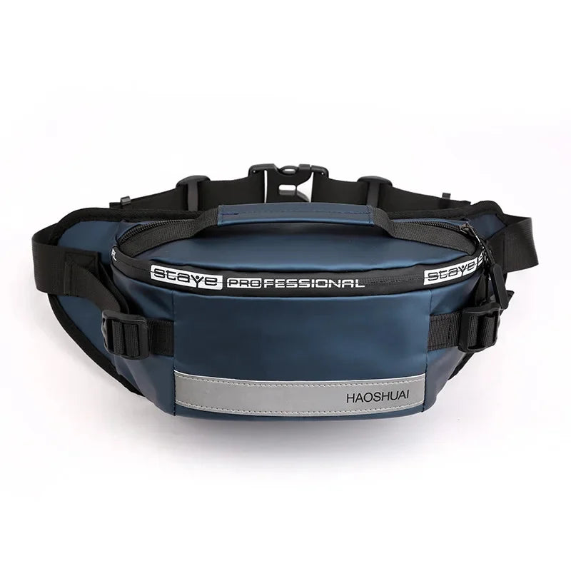 Anti-theft Male Belt Close-Fitting Waist Bags Multi-Functional Hip Bum Reflective Strip Shoulder Bag Men Nylon Fanny Chest Pack