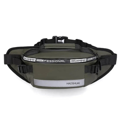 Anti-theft Male Belt Close-Fitting Waist Bags Multi-Functional Hip Bum Reflective Strip Shoulder Bag Men Nylon Fanny Chest Pack