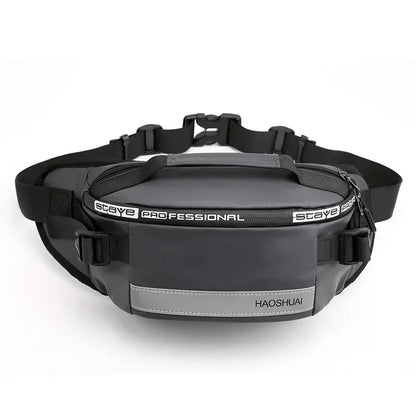 Anti-theft Male Belt Close-Fitting Waist Bags Multi-Functional Hip Bum Reflective Strip Shoulder Bag Men Nylon Fanny Chest Pack