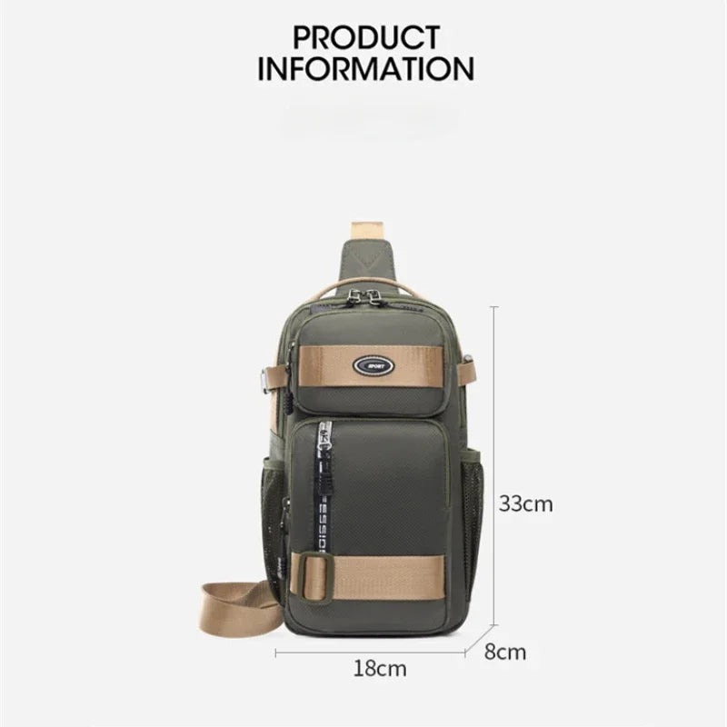 Anti-theft Men Sling Chest Crossbody Bag Carry on Weekender Fanny Pack Waterproof Traveling Running Trekking Shoulder Backpack