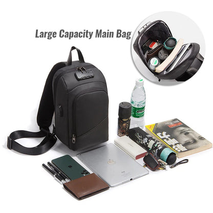 Anti-theft Men's Bags Safety Password Crossbody Bag Shoulder Male Waterproof Short Trip Chest Bag Pack for Men