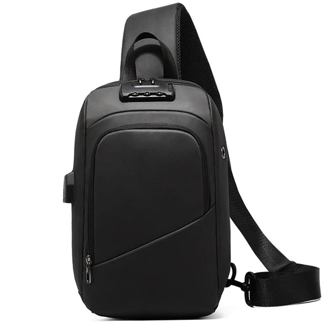 Anti-theft Men's Bags Safety Password Crossbody Bag Shoulder Male Waterproof Short Trip Chest Bag Pack for Men