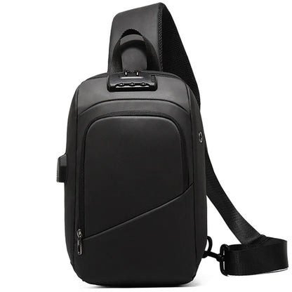 Anti-theft Men's Bags Safety Password Crossbody Bag Shoulder Male Waterproof Short Trip Chest Bag Pack for Men