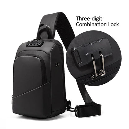 Anti-theft Men's Bags Safety Password Crossbody Bag Shoulder Male Waterproof Short Trip Chest Bag Pack for Men