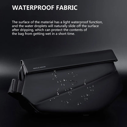 Anti-theft Men's Shoulder Bags Black Fashion Motorcycle Crossbody Bags Waterproof Casual Travel Messenger Bag For 7.9 Inch iPad