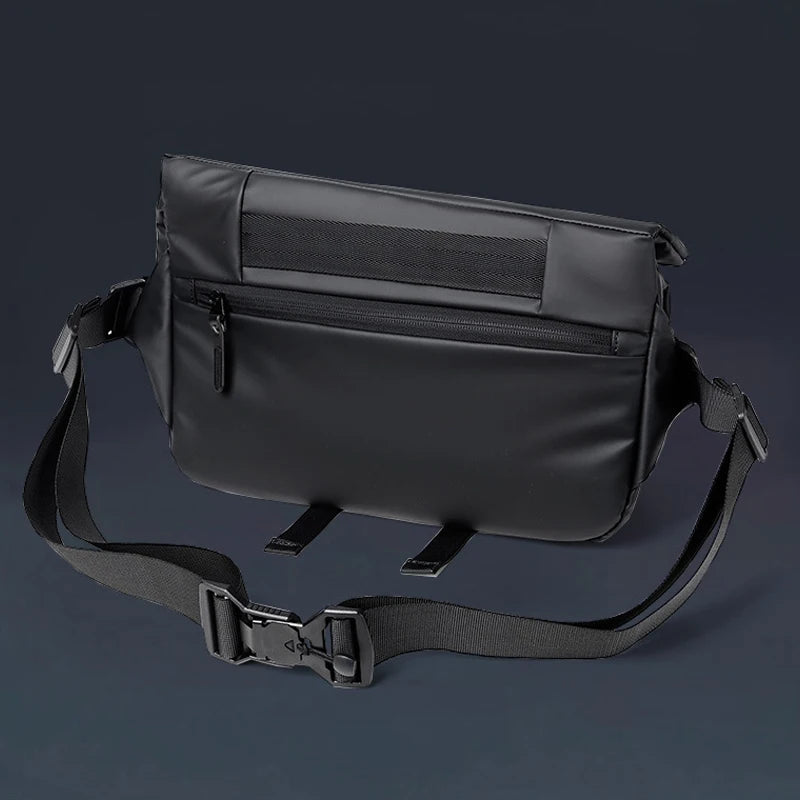 Anti-theft Men's Shoulder Bags Black Fashion Motorcycle Crossbody Bags Waterproof Casual Travel Messenger Bag For 7.9 Inch iPad
