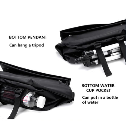 Anti-theft Men's Shoulder Bags Black Fashion Motorcycle Crossbody Bags Waterproof Casual Travel Messenger Bag For 7.9 Inch iPad
