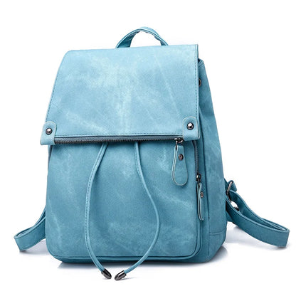 Anti-theft Solid Color Designer Women's Backpack Waterproof Wear resistant High quality Soft Leather Travel Back Pack For Women