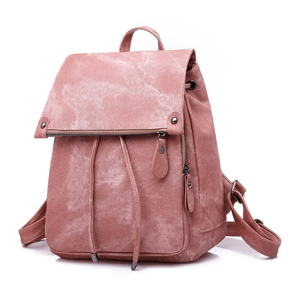 Anti-theft Solid Color Designer Women's Backpack Waterproof Wear resistant High quality Soft Leather Travel Back Pack For Women