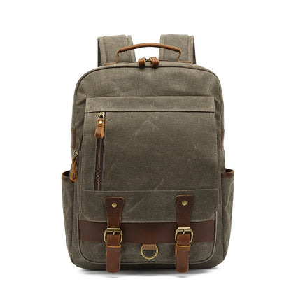 Anti theft canvas backpack school boy girls rucksack 2021 canvas backpack leather mochila travel outdoor canvas backpack
