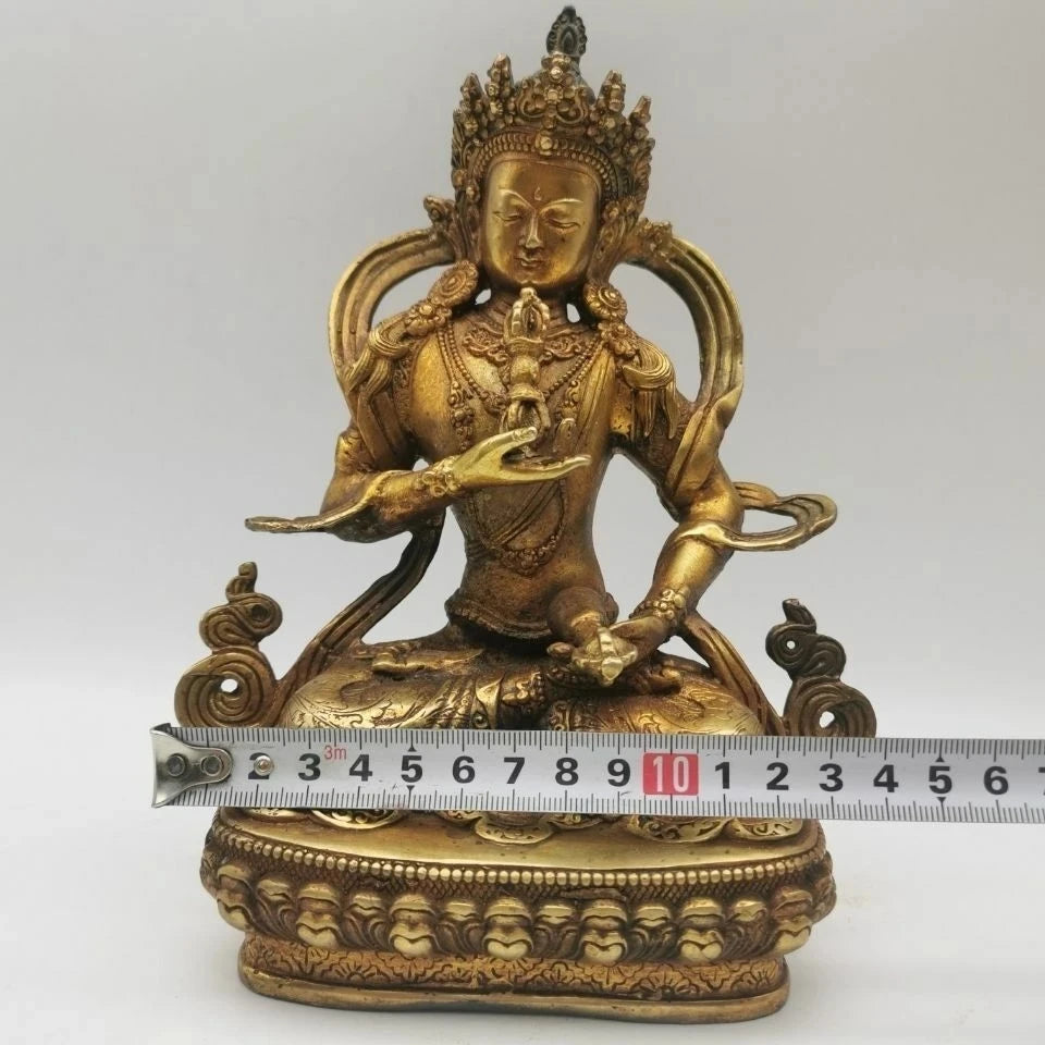 Antique Bronze Buddha Vajrasattva Statue Bodhisattva Bell Vajra