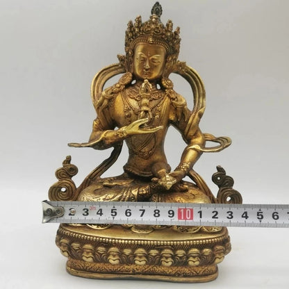 Antique Bronze Buddha Vajrasattva Statue Bodhisattva Bell Vajra
