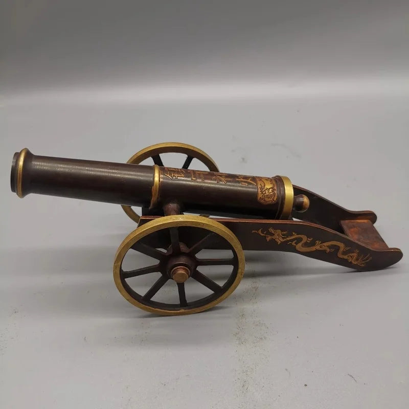 Antique Bronze Ware with Small Bronze Cannons Home Decoration