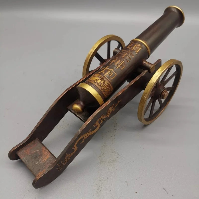 Antique Bronze Ware with Small Bronze Cannons Home Decoration