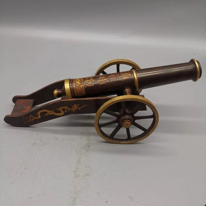 Antique Bronze Ware with Small Bronze Cannons Home Decoration