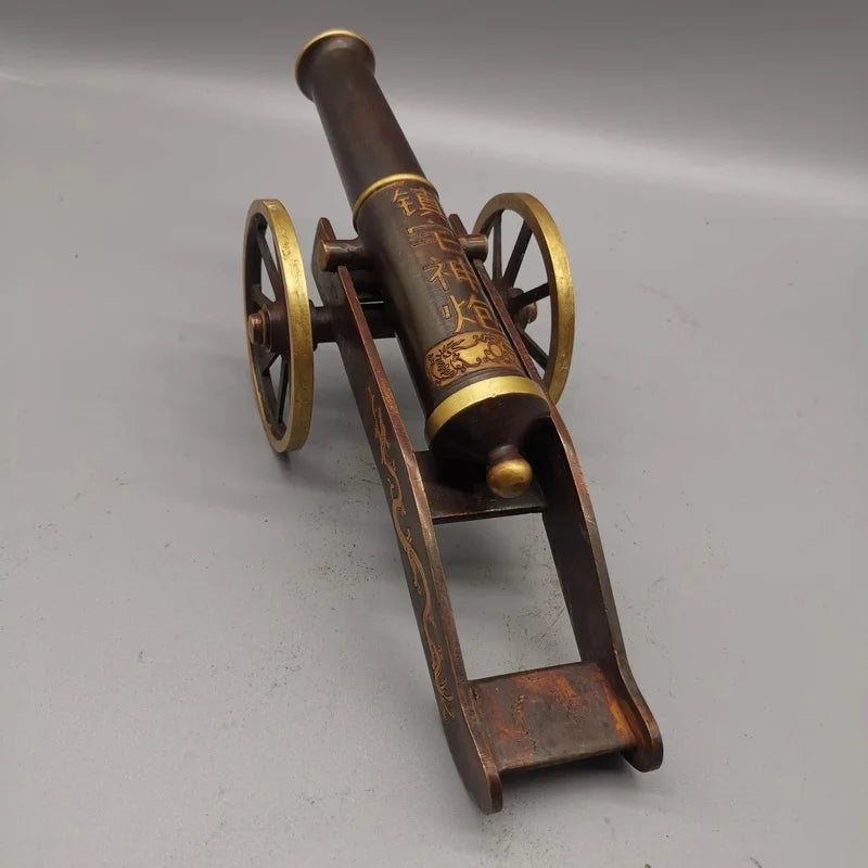 Antique Bronze Ware with Small Bronze Cannons Home Decoration
