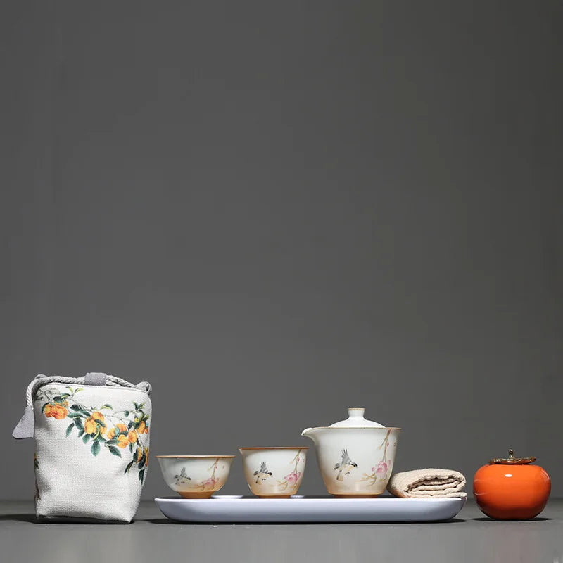 Antique Ceramic Tea Set Chinese Tea Pot and Cup Set Handmade Filter Beauty Tea Infuser Tradition Tea Ceremony Accessories