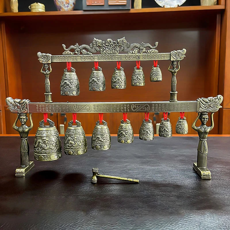 Antique Chimes Bronze Plays Musical Instruments Tea Pet Top-level Home Decorations Desktop Copper Ornaments Tea Ceremony