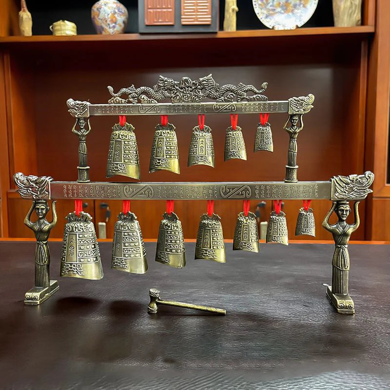 Antique Chimes Bronze Plays Musical Instruments Tea Pet Top-level Home Decorations Desktop Copper Ornaments Tea Ceremony
