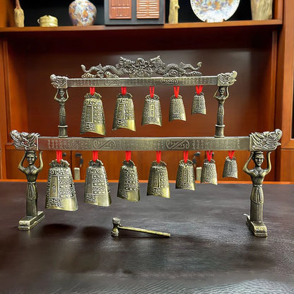 Antique Chimes Bronze Plays Musical Instruments Tea Pet Top-level Home Decorations Desktop Copper Ornaments Tea Ceremony