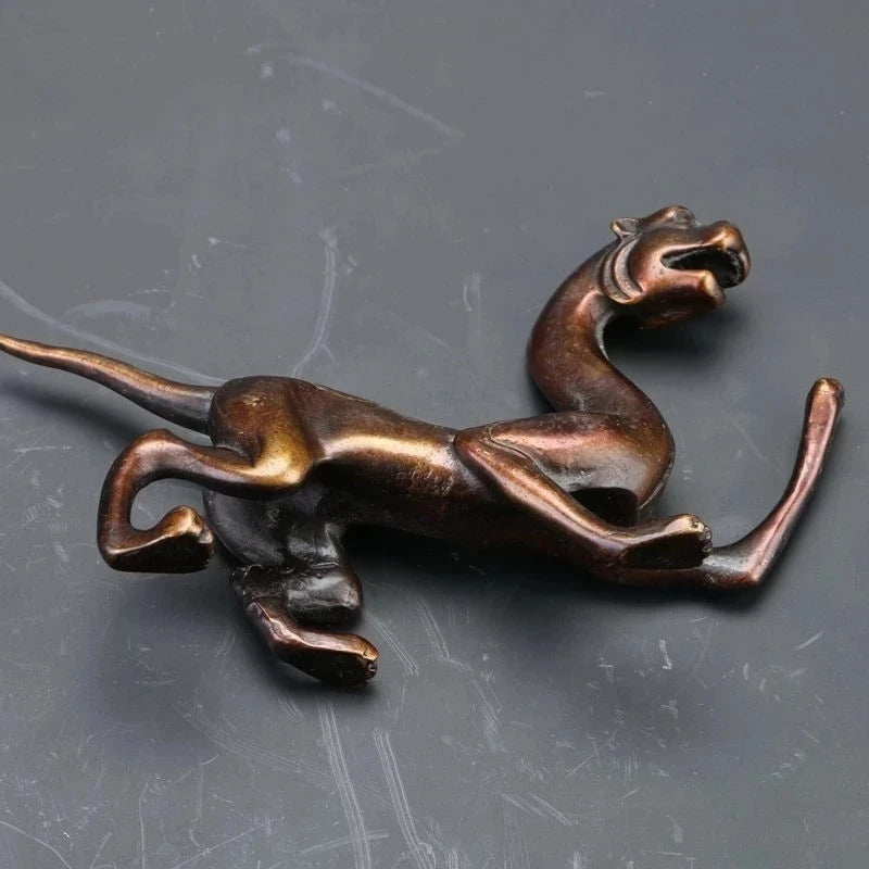 Antique Chinese Bronze Statue Hand-Carved --- Chilong Dragon