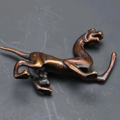 Antique Chinese Bronze Statue Hand-Carved --- Chilong Dragon