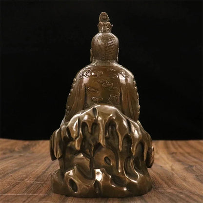 Antique Fengshui Buddhism Pure Copper Taishang Laojun Tianzun Statue Decoration Lucky To Living Room Factory Household