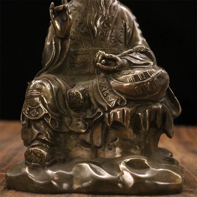 Antique Fengshui Buddhism Pure Copper Taishang Laojun Tianzun Statue Decoration Lucky To Living Room Factory Household
