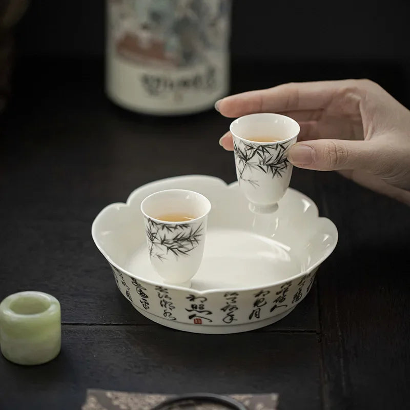 Antique Hand-painted Bamboo Tea Cup Home Ceramic Teacups Master Cup Kung Fu Tea Set Juxiang Cup Accessories Drink Drinkware