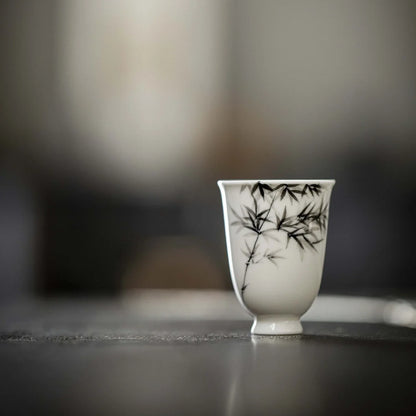 Antique Hand-painted Bamboo Tea Cup Home Ceramic Teacups Master Cup Kung Fu Tea Set Juxiang Cup Accessories Drink Drinkware