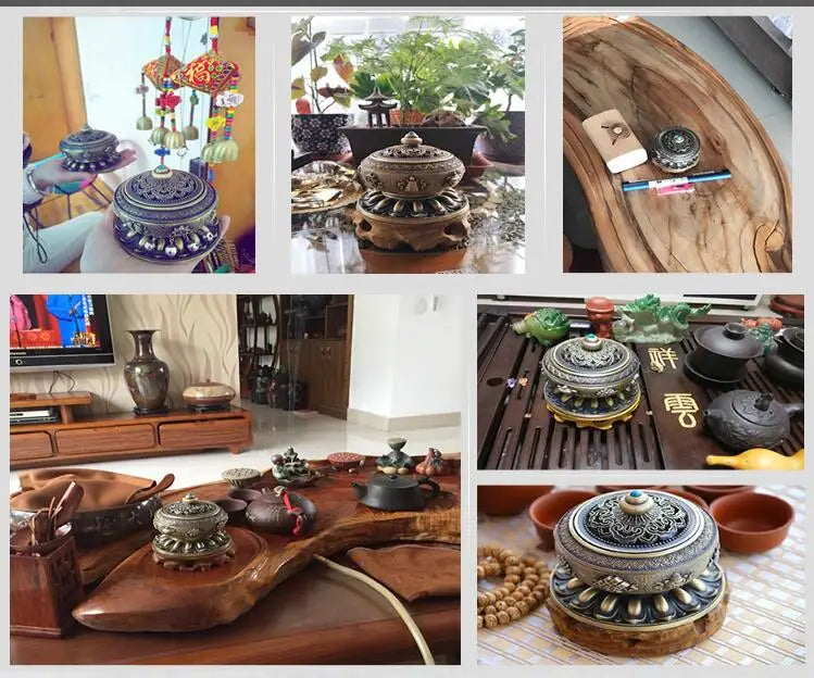 Antique Incense Burner Mascot Living Room Home Decoration Tea Buddhist Decor Incense Holder