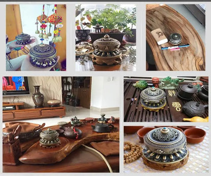 Antique Incense Burner Mascot Living Room Home Decoration Tea Buddhist Decor Incense Holder