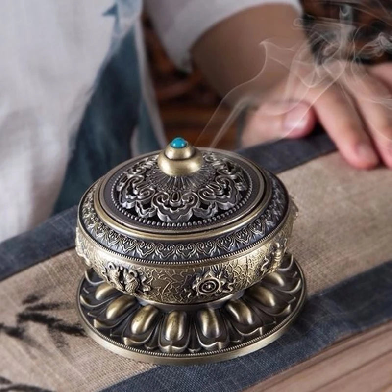 Antique Incense Burner Mascot Living Room Home Decoration Tea Buddhist Decor Incense Holder