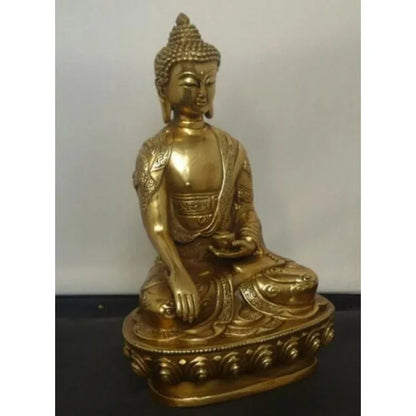 Antique Tibetan Buddhism Shakyamuni Budda Jodamo Siddharma Buddha Dragon Statue