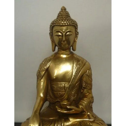 Antique Tibetan Buddhism Shakyamuni Budda Jodamo Siddharma Buddha Dragon Statue