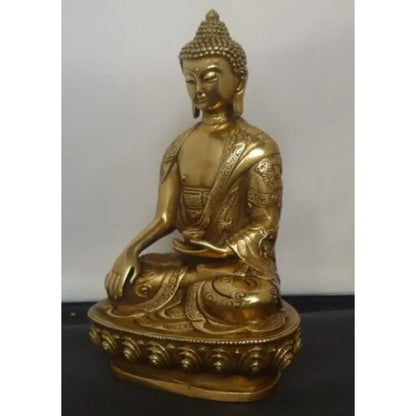 Antique Tibetan Buddhism Shakyamuni Budda Jodamo Siddharma Buddha Dragon Statue