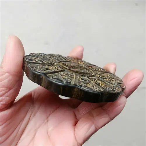 Antique Xiuyu Ancient Jade Tai Chi 12 Zodiac Pendant Hand-carved Statues