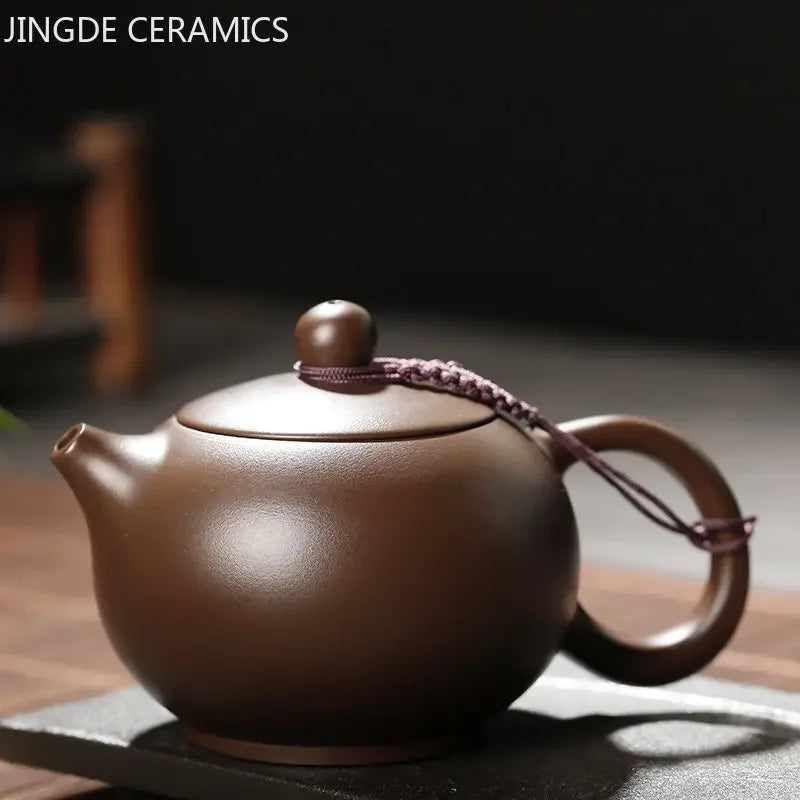 Antique Yixing Purple Clay Tea Pot Raw Ore Zhu Mud Beauty Kettle Chinese Zisha Tea Set Customized Ball Hole Filter Teapot