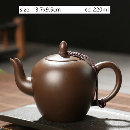 Antique Yixing Purple Clay Tea Pot Raw Ore Zhu Mud Beauty Kettle Chinese Zisha Tea Set Customized Ball Hole Filter Teapot