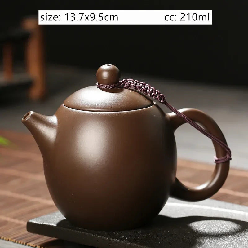Antique Yixing Purple Clay Tea Pot Raw Ore Zhu Mud Beauty Kettle Chinese Zisha Tea Set Customized Ball Hole Filter Teapot