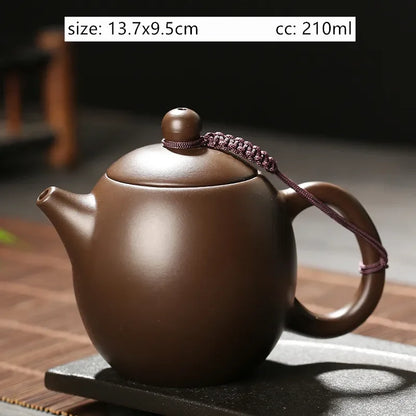 Antique Yixing Purple Clay Tea Pot Raw Ore Zhu Mud Beauty Kettle Chinese Zisha Tea Set Customized Ball Hole Filter Teapot
