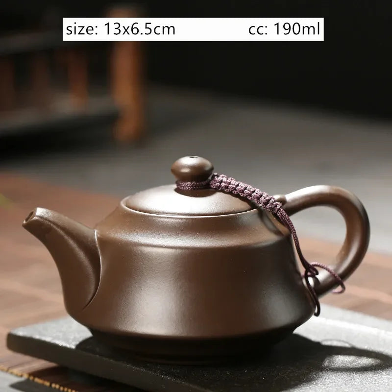 Antique Yixing Purple Clay Tea Pot Raw Ore Zhu Mud Beauty Kettle Chinese Zisha Tea Set Customized Ball Hole Filter Teapot