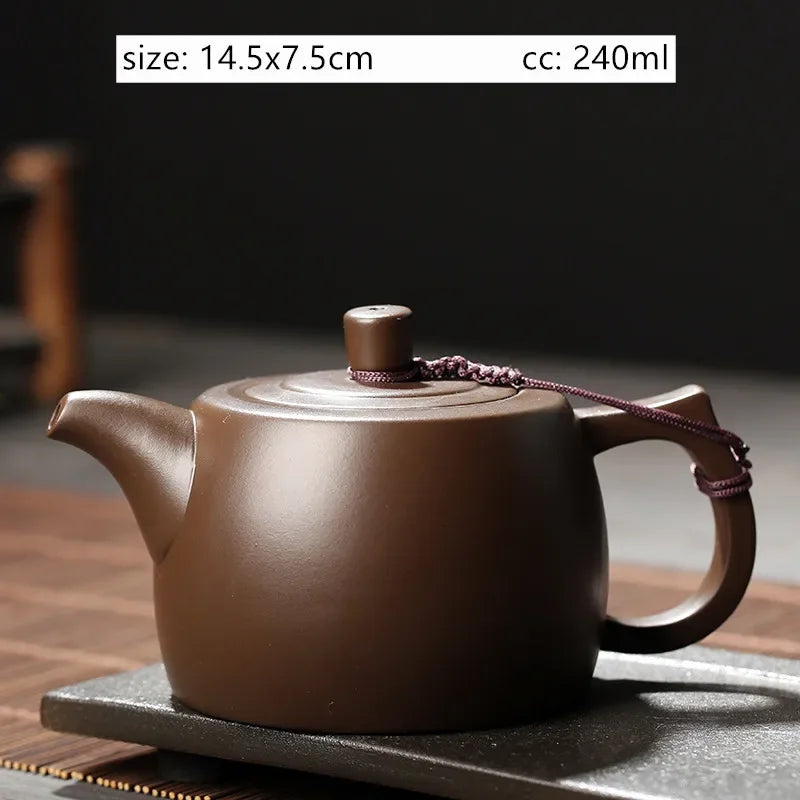 Antique Yixing Purple Clay Tea Pot Raw Ore Zhu Mud Beauty Kettle Chinese Zisha Tea Set Customized Ball Hole Filter Teapot