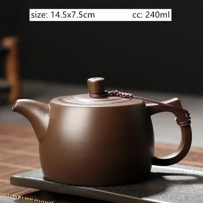 Antique Yixing Purple Clay Tea Pot Raw Ore Zhu Mud Beauty Kettle Chinese Zisha Tea Set Customized Ball Hole Filter Teapot