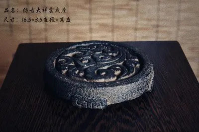 Antique and Retro Chinese Zen Decorative Ornaments, Tea Room, Household Living Room, Study Flower Pot Base, Home Decor